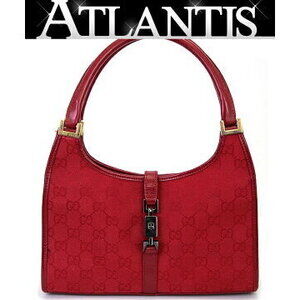 Gucci Jackie Handbag GG Canvas Red
